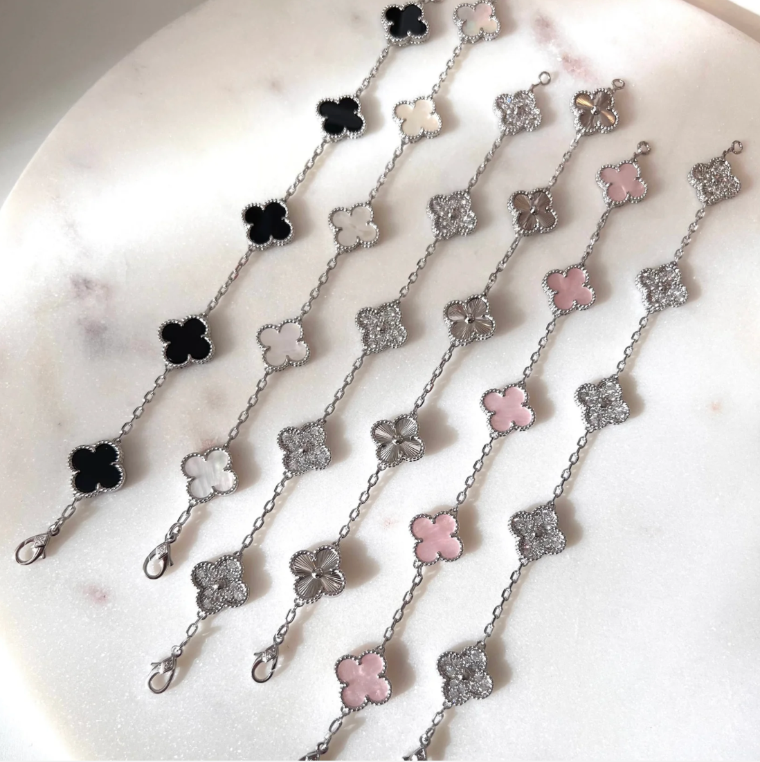 Silver Clover Bracelet