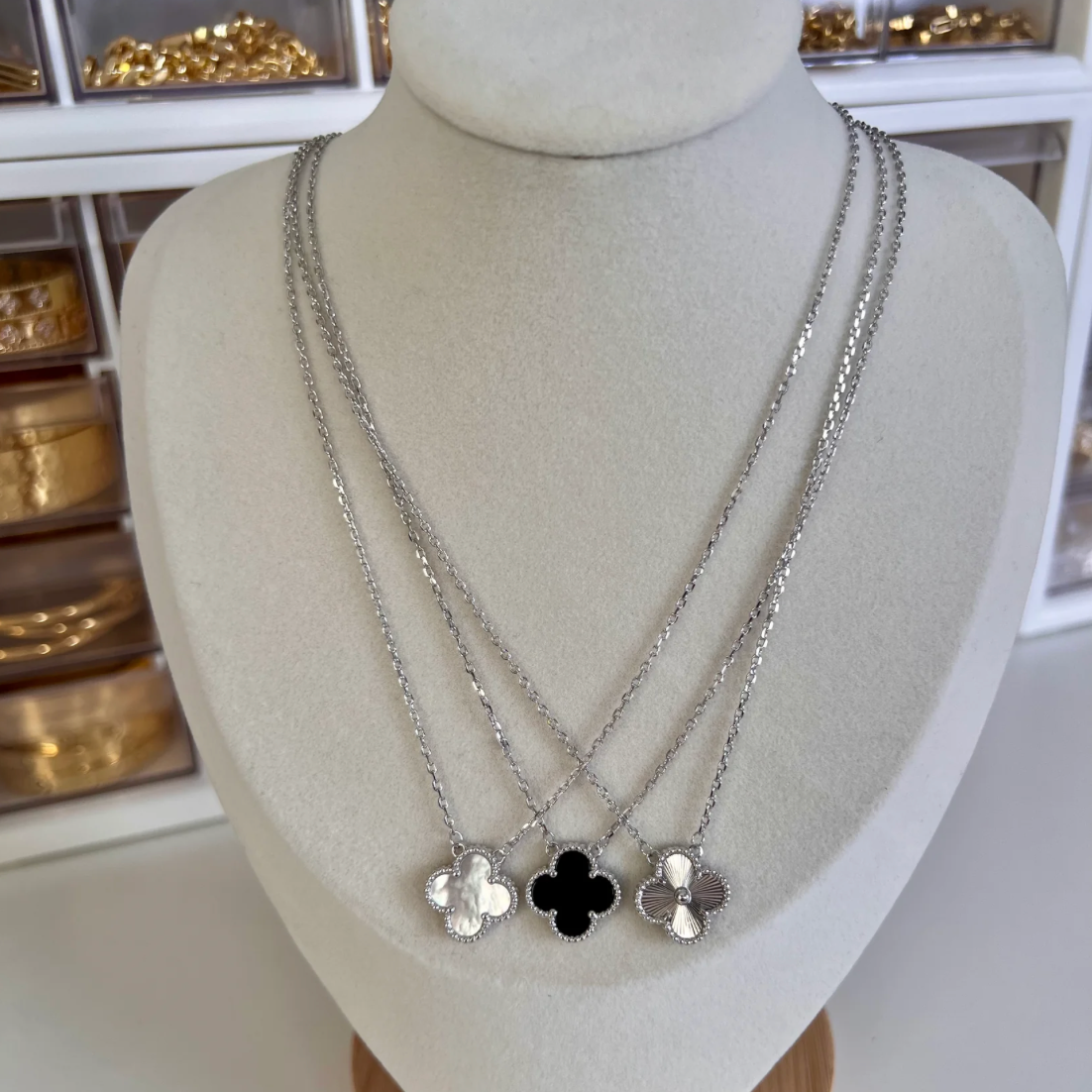 Clover Silver Necklace